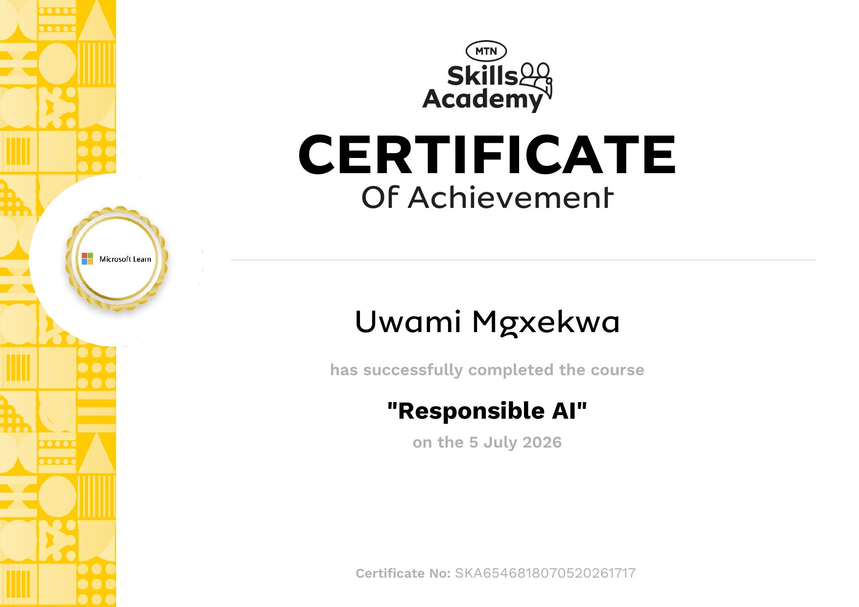 Responsible AI Certificate